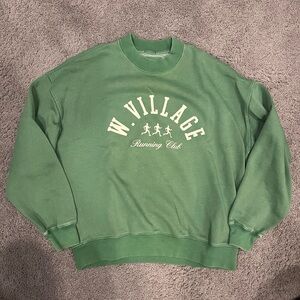 West Village Running Club Graphic Crewneck Sweatshirt Womens Medium NYC